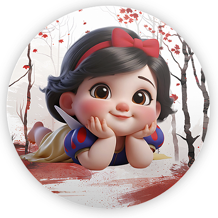 Capa Mini Painel Sublimado - Branca De Neve