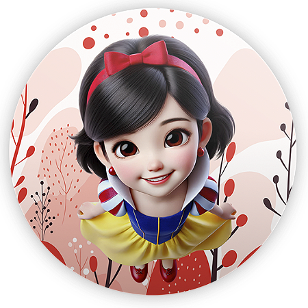 Capa Mini Painel Sublimado - Branca De Neve