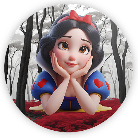 Capa Mini Painel Sublimado - Branca De Neve