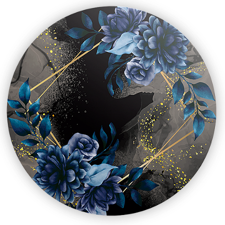 Capa Painel Redondo Sublimado - Floral
