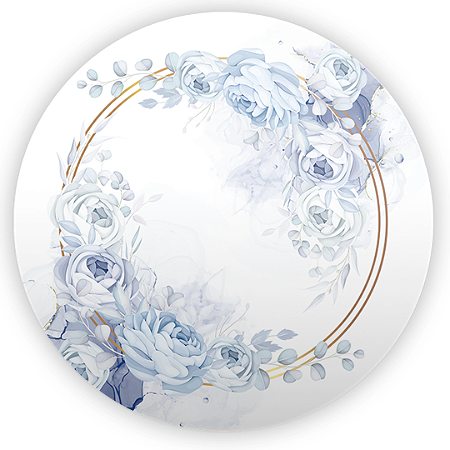 Capa Painel Redondo Sublimado - Floral