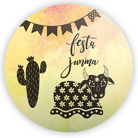 Capa Painel Redondo Sublimado - Festa Junina