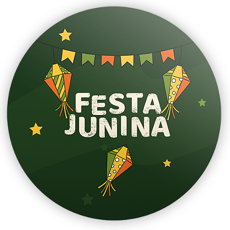 Capa Painel Redondo Sublimado - Festa Junina