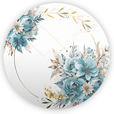 Capa Painel Redondo Sublimado - Floral