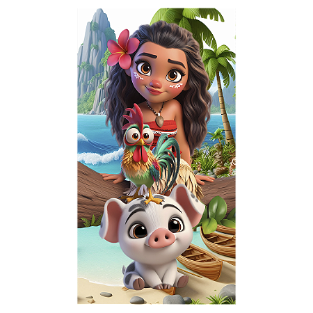 Capa Faixa Lateral Sublimado - Moana