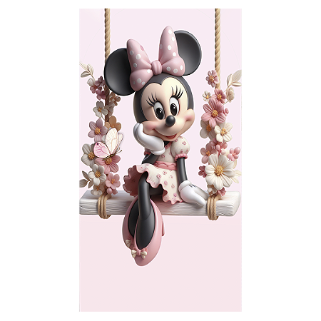 Capa Faixa Lateral Sublimado - Minnie Jardim