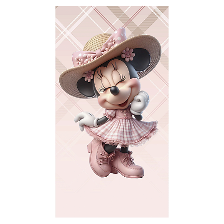 Capa Faixa Lateral Sublimado - Minnie Fazendinha