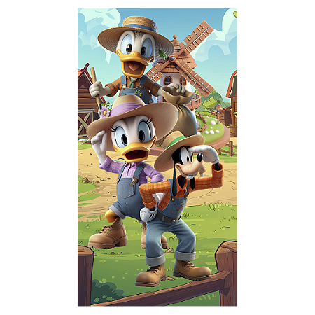 Capa Faixa Lateral Sublimado - Mickey Fazendinha