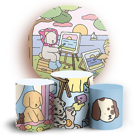 Capas Painel Redondo e Trio Cilindro Sublimado - Bobbie Goods