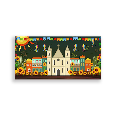 Capa Painel Retangular Sublimado - Festa Junina