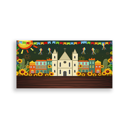 Capa Painel Retangular Sublimado - Festa Junina
