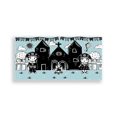 Capa Painel Retangular Sublimado - Festa Junina