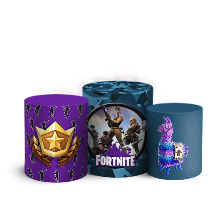 Capas Trio Cilindro Sublimado Vest Facil - Fortnite