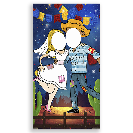 Painel Interativo Vazado - Festa Junina