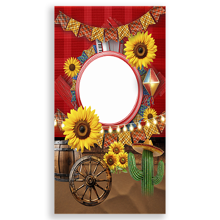 Painel Interativo Vazado - Festa Junina