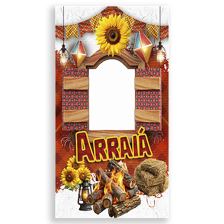 Painel Interativo Vazado - Festa Junina