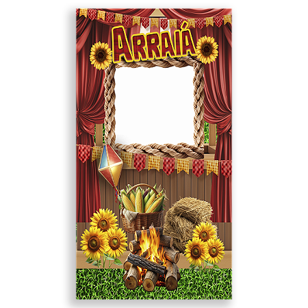 Painel Interativo Vazado - Festa Junina