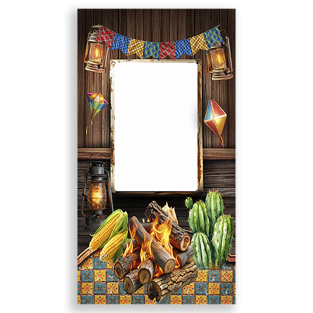 Painel Interativo Vazado - Festa Junina