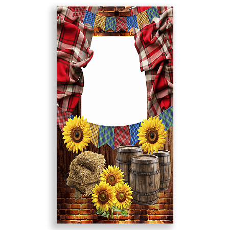 Painel Interativo Vazado - Festa Junina