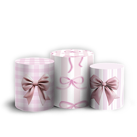 Capas Trio Cilindro Sublimado Vest Facil - Laços