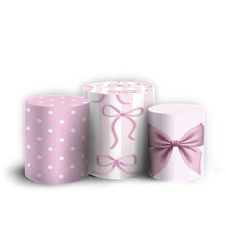 Capas Trio Cilindro Sublimado Vest Facil - Laços