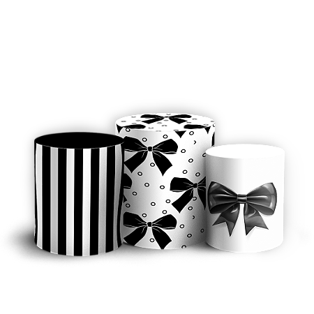 Capas Trio Cilindro Sublimado Vest Facil - Laços