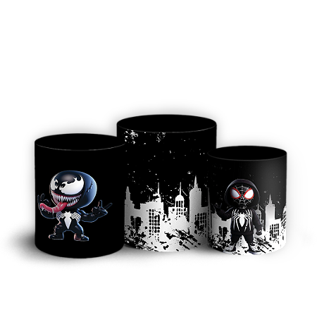 Capas Trio Cilindro Sublimado Vest Facil - Homem Aranha