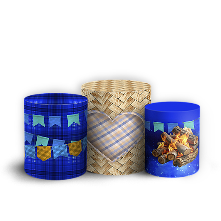 Capas Trio Cilindro Sublimado Vest Facil - Festa Junina