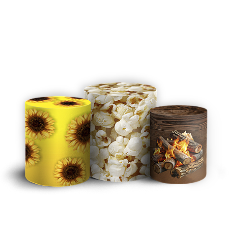 Capas Trio Cilindro Sublimado Vest Facil - Festa Junina