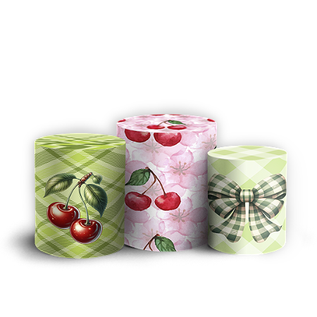 Capas Trio Cilindro Sublimado Vest Facil - Cerejinha