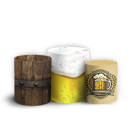 Capas Trio Cilindro Sublimado Vest Facil - Boteco