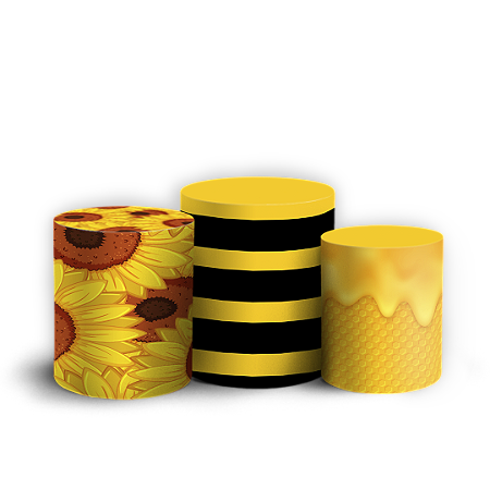 Capas Trio Cilindro Sublimado Vest Facil - Abelhinha