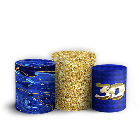 Capas Trio Cilindro Sublimado Vest Facil - 30 Anos