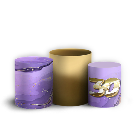 Capas Trio Cilindro Sublimado Vest Facil - 30 Anos