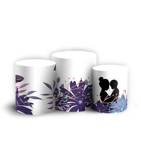 Capas Trio Cilindro Sublimado Vest Facil - Dia de la Madre