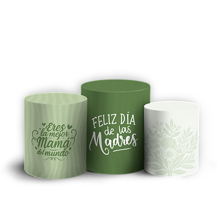 Capas Trio Cilindro Sublimado Vest Facil - Dia de la Madre