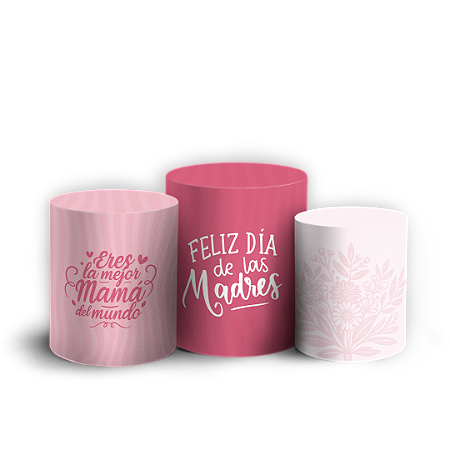 Capas Trio Cilindro Sublimado Vest Facil - Dia de la Madre