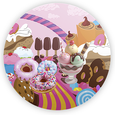 Capa Mini Painel Sublimado - Confeitaria