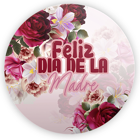 Capa Painel Redondo Sublimado - Dia De La Madre