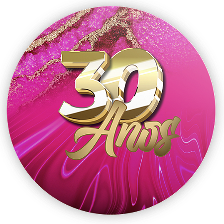 Capa Painel Redondo Sublimado - 30 Anos