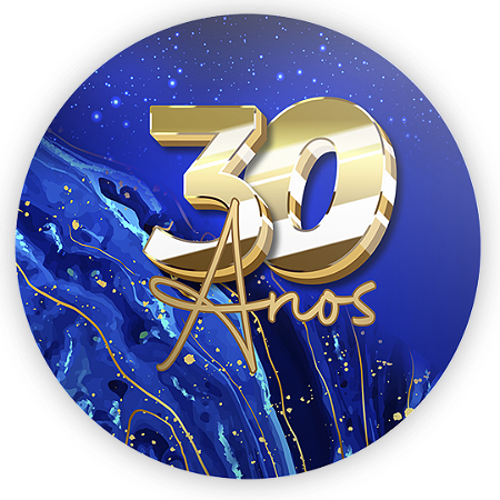 Capa Painel Redondo Sublimado - 30 Anos