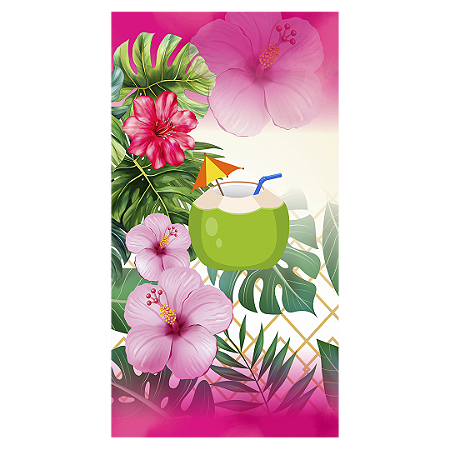Capa Faixa Lateral Sublimado - Tropical Floral