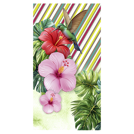 Capa Faixa Lateral Sublimado - Tropical Floral