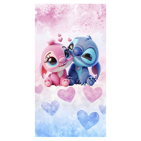 Capa Faixa Lateral Sublimado - Lilo Stitch Angel
