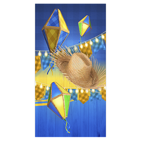 Capa Faixa Lateral Sublimado - Festa Junina