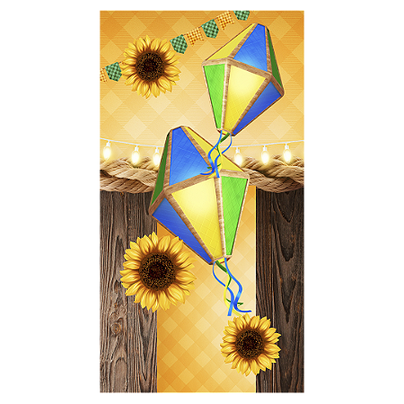 Capa Faixa Lateral Sublimado - Festa Junina