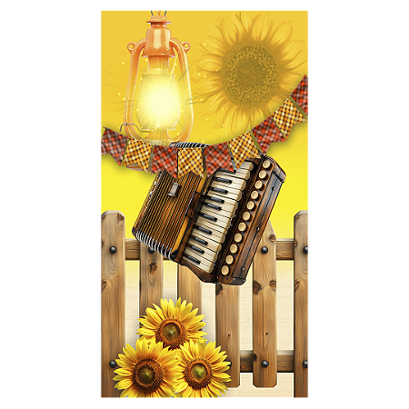 Capa Faixa Lateral Sublimado - Festa Junina