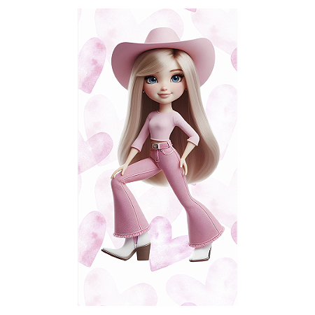 Capa Faixa Lateral Sublimado - Barbie Boiadeira