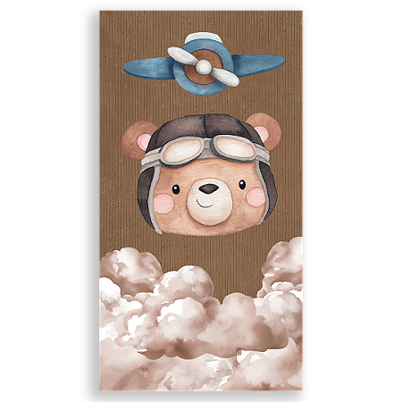 Capa Faixa Lateral Sublimado - Ursinho Aviador