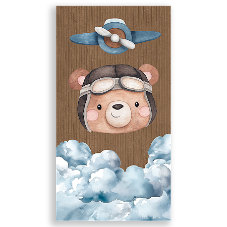 Capa Faixa Lateral Sublimado - Ursinho Aviador